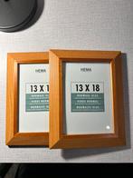 Set van 2 fotolijsten hout | 13x18 cm, Huis en Inrichting, Woonaccessoires | Lijsten, Minder dan 50 cm, Minder dan 50 cm, Ophalen of Verzenden