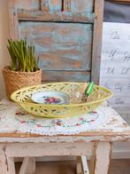 Retro geel plastic mandje, Ophalen of Verzenden