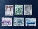 Nederland 1950 Zomerzegels gestempeld NVPH 550/555, Na 1940, Ophalen of Verzenden, Gestempeld