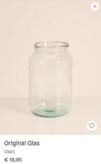 NIEUW! Bloomon handgeblazen vaas 30 cm € 7,99, Overige kleuren, Nieuw, Ophalen of Verzenden, Glas