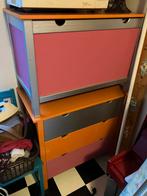 Commode Ikea met 3 lades en een kist met openslaande klep, Ophalen, Zo goed als nieuw, Minder dan 90 cm