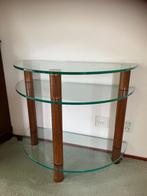 Mooie onbeschadigde side-table. (Br. 80cm., hoogte 70cm.), Ophalen, 50 tot 100 cm, Glas, Zo goed als nieuw