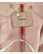 Twinset Milano - Wool poncho franjes wol wollen stof jas, Maat 38/40 (M), Ophalen of Verzenden, Zo goed als nieuw, H