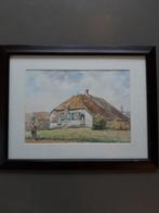 Aquarel Lambert de Bie boerderij Vlijmen/Haarsteeg, Antiek en Kunst, Kunst | Schilderijen | Klassiek, Ophalen of Verzenden