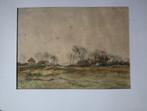 Johan Faber, Groninger Ploeg, aquarel., Antiek en Kunst, Kunst | Schilderijen | Klassiek, Verzenden