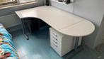 Groot Wit Design Hoekbureau (IKEA Galant/Effektiv) Nootdorp, Ophalen, In hoogte verstelbaar, Gebruikt, Bureau
