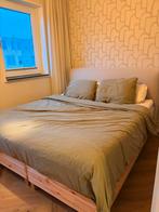 IKEA Mjolvik boxspring 180x200, Ophalen, Gebruikt, Beige, Tweepersoons