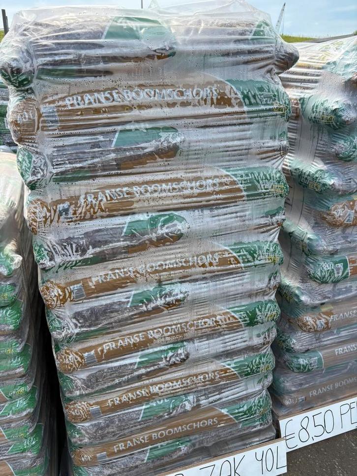 UITVERKOOP HOLLANDSE EN FRANSE BOOMSCHORS, Tuin en Terras, Aarde en Mest, Boomschors, Ophalen