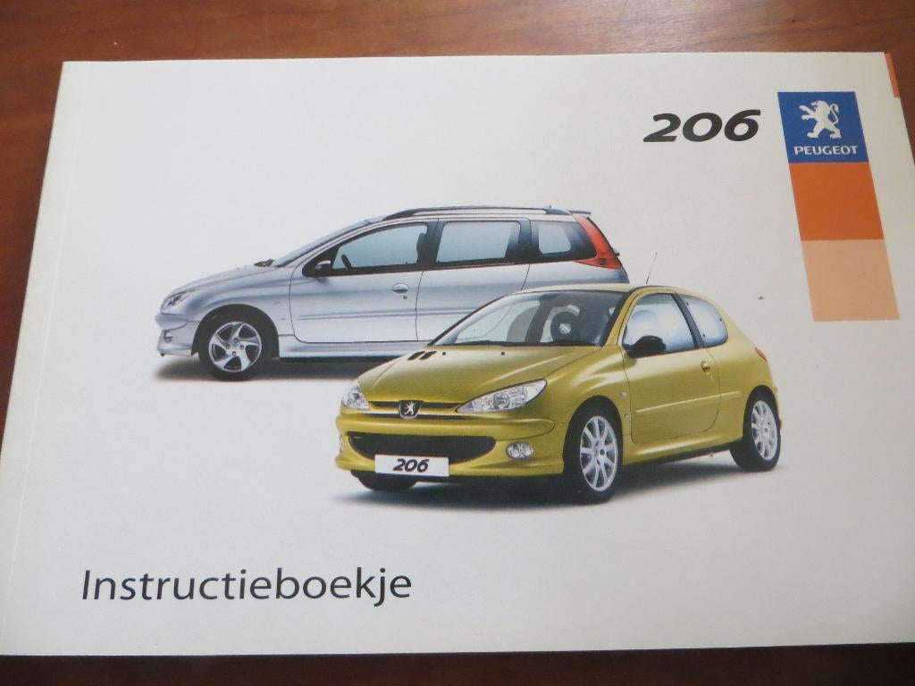 Instructieboek Peugeot 206, 206 RC 16V, Peugeot 206 SW 2003, Ophalen of Verzenden