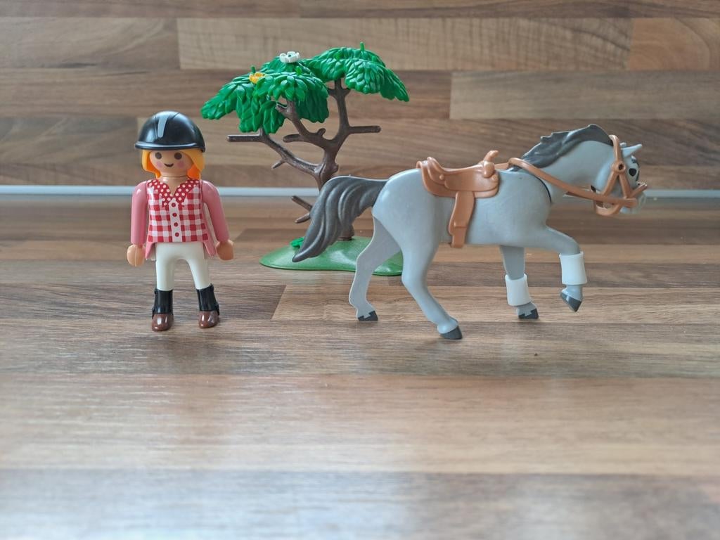 Playmobil Bosrit met paard, poppetje en boom, Ophalen of Verzenden, Zo goed als nieuw