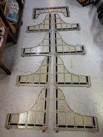 Set van 9 glas in lood ramen, Ophalen, Gevelraam of Ruit, Gebruikt, Glas in lood