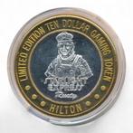 Las Vegas 10 Dollar Gaming Token Zilver Hilton – Starlight, Postzegels en Munten, Ophalen of Verzenden, Zilver, Buitenland