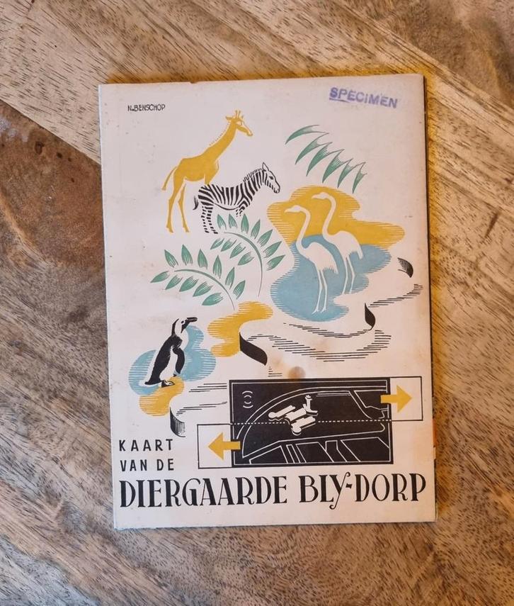 Plattegrond Diergaarde Blijdorp jaren '40, Verzamelen, Overige Verzamelen, Gebruikt, Verzenden