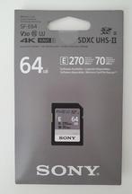Sony 64gb SDXC geheugenkaart NIEUW, Audio, Tv en Foto, Fotografie | Geheugenkaarten, Ophalen of Verzenden, Nieuw, Fotocamera, 64 GB