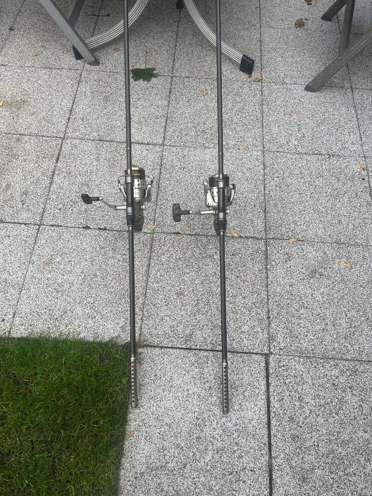 Karperhengels met molens, Watersport en Boten, Hengelsport | Karpervissen, Gebruikt, Werphengel, Ophalen