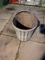 Metalen ouderwetse Prullenbak met deksel  - Vintage, Ophalen, Gebruikt, ., 40 liter of meer