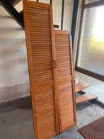 Houten Louvre Deuren, Doe-het-zelf en Verbouw, Deuren en Horren, Gebruikt, Minder dan 80 cm, Binnendeur, Ophalen of Verzenden