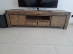 Massief acaciahout tv meubel, Ophalen, Gebruikt, 25 tot 50 cm, Minder dan 100 cm