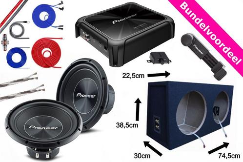 3000W Dubbele Pioneer Subwoofers + Monoblock + Kabelset, Auto diversen, Autospeakers, Nieuw, Verzenden