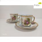 2 Versailles Antieke Thee Kopjes Met Schotel, Ophalen of Verzenden