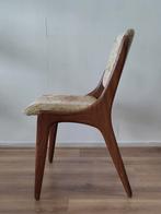 1x vintage Mahjongg eetkamerstoel teak houten stoel stof, Huis en Inrichting, Stoelen, Gebruikt, ., Ophalen of Verzenden, .