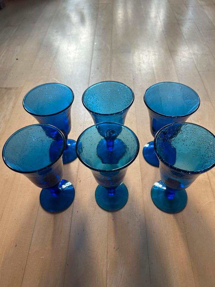 Wijnglas bubbeltjes 6 stuks, Verzamelen, Glas en Borrelglaasjes, Zo goed als nieuw, Overige typen, Ophalen of Verzenden