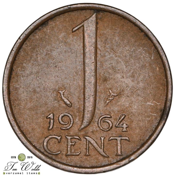 Nederland 1 Cent 1964 misslag., Postzegels en Munten, Munten | Nederland, Losse munt, 1 cent, Koningin Juliana, Ophalen of Verzenden