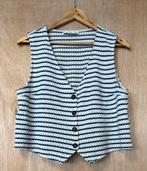 Mango zomers gestreept gilet vest beige - Maat XL, Mango, Beige, Maat 46/48 (XL) of groter, Ophalen of Verzenden