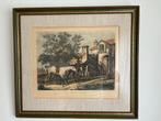Antieke paardensport gravure L'Entrée à l'Ecurie., Antiek en Kunst, Kunst | Etsen en Gravures, Ophalen