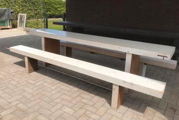 Lange stamtafel, picknicktafel ,eettafel met zitbanken 300cm beschikbaar voor biedingen