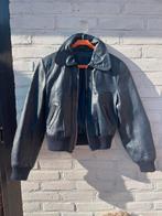 Vintage Blauw Leren bomberjack maat 170, Ophalen of Verzenden, Meisje, Jas