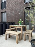 Tuintafel teakhout, Tuin en Terras, Tuintafels, Ophalen, Gebruikt, Vierkant, Teakhout