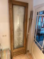 Antieke binnendeur met geëtst glas, Ophalen