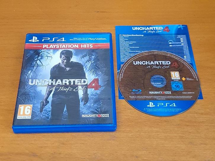 PS4 | Uncharted 4 A Thief's End, Spelcomputers en Games, Games | Sony PlayStation 4, Gebruikt, Avontuur en Actie, 1 speler, Vanaf 16 jaar