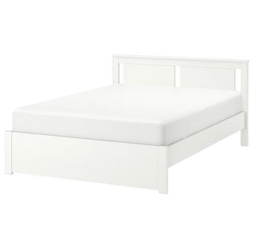 Wit ikea bedframe - Tweepersoons songesand - afbeelding 1