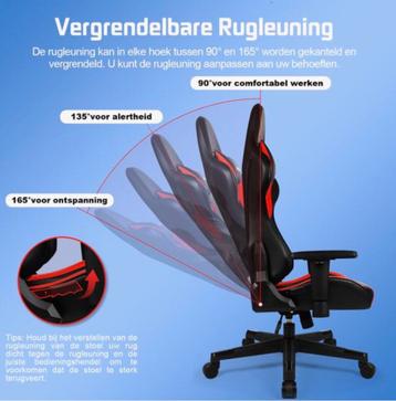 Gamestoel model A rood zwart beschikbaar voor biedingen