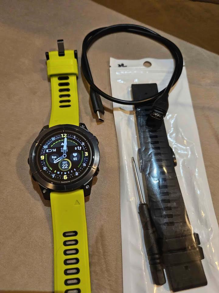 Garmin Epix Pro gen 2 Sapphire 47mm, Sieraden, Tassen en Uiterlijk, Sporthorloges, Zo goed als nieuw, Android, Zwart, Afstand