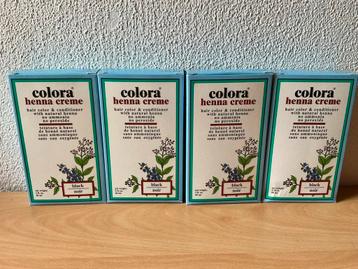 Colora! Nieuw 4x henna creme zwart, natuur kleuring. Ideaal beschikbaar voor biedingen