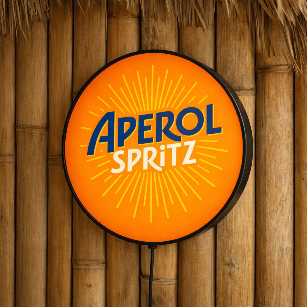 Aperol Spritz LED Lightbox, Atelayer, Lichtbak of (neon) lamp, Nieuw, Info@atelayer.com