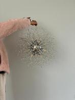 Twee grote zilveren hanglampen, Ophalen, Nieuw, Glas, Design