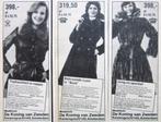 18 vintage reclames De Koning van Zweden modehuis 75-76 mode, Verzenden, Gebruikt, Reclamebord