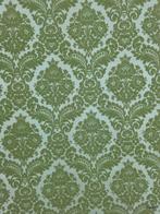 14168 mayfair velvet flock vinyl behang saliegroen vintage, Huis en Inrichting, Stoffering | Behang, Verzenden
