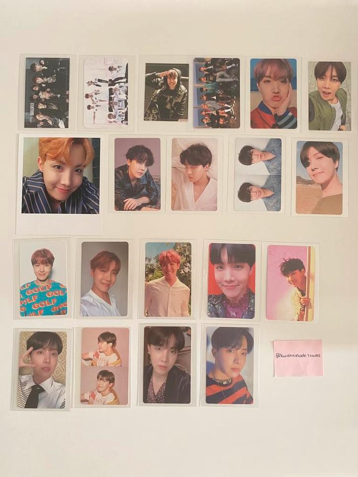 BTS jhope photocards, Verzamelen, Muziek, Artiesten en Beroemdheden, Zo goed als nieuw, Foto of Kaart, Verzenden