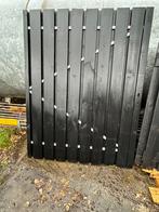 Schuttingpoort zwart met ijzerenframe, Ophalen, 100 tot 150 cm, Nieuw, Draaipoort