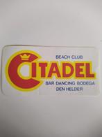 Oude sticker.  BEACH CLUB.  CITADEL. BAR DANCING BODEGA., Verzamelen, Stickers, Ophalen of Verzenden, Zo goed als nieuw