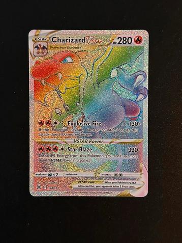 Charizard VSTAR Promo Rainbow Kaart beschikbaar voor biedingen