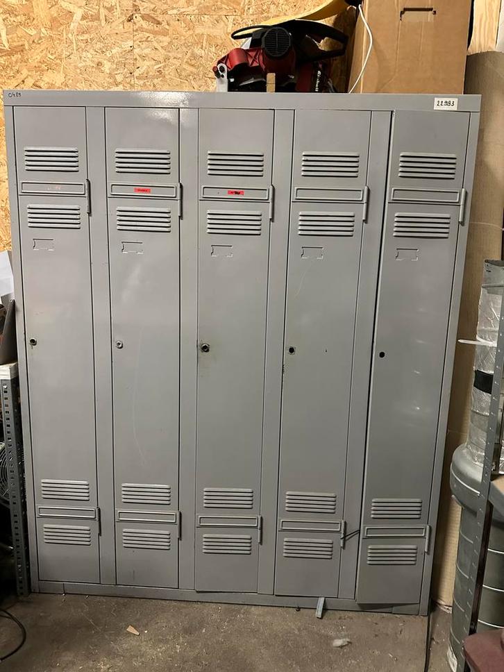 Stalen Lockerkast - Industrieel Design, Huis en Inrichting, Kasten | Lockerkasten, Gebruikt, Ophalen