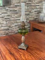 Prachtige groene olielamp (lamp 1), Ophalen of Verzenden, Glas