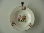 Vintage kinder WARMHOUDBORD -afbeelding kabouters, Antiek en Kunst, Antiek | Servies los, Ophalen of Verzenden