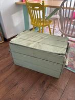 Vintage oude kist hout legerkist mint groen, Ophalen, Minder dan 50 cm, Gebruikt, 50 tot 100 cm